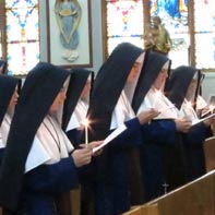 The Sisters chant the Te Deum at the close of their vows ceremonies