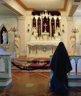 Sister in silent prayer